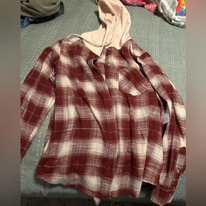 NWT hooded flannel size small